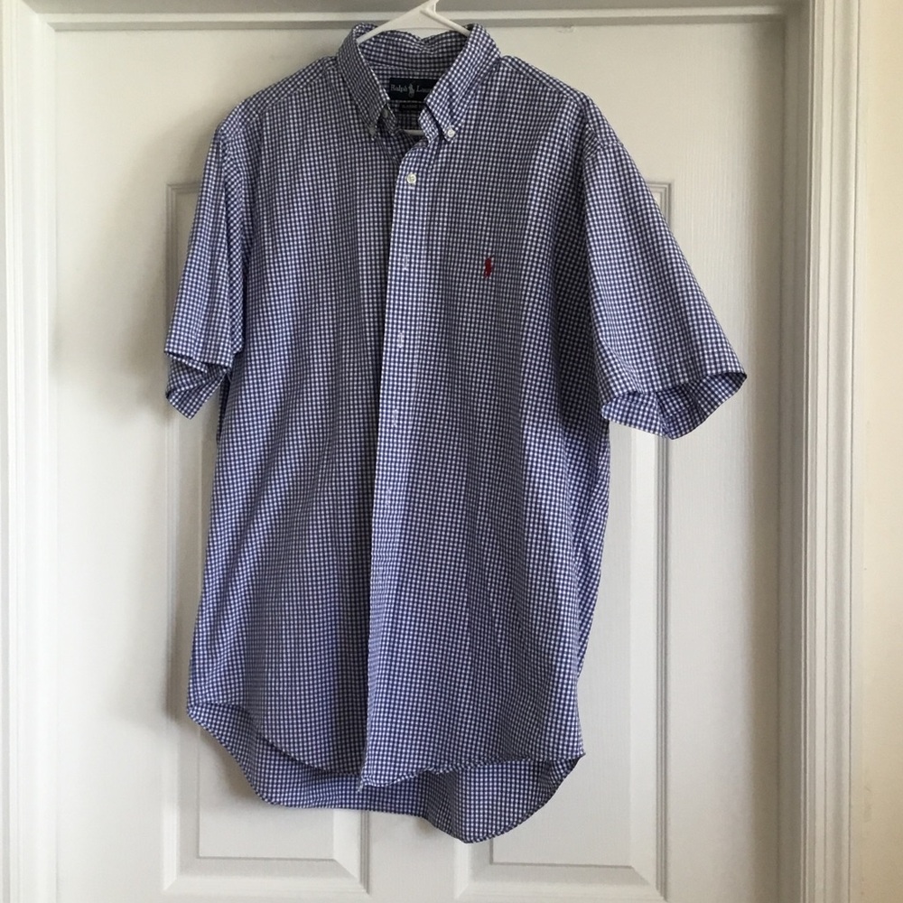 Polo Ralph Lauren Navy Checkered Button Down Shirt